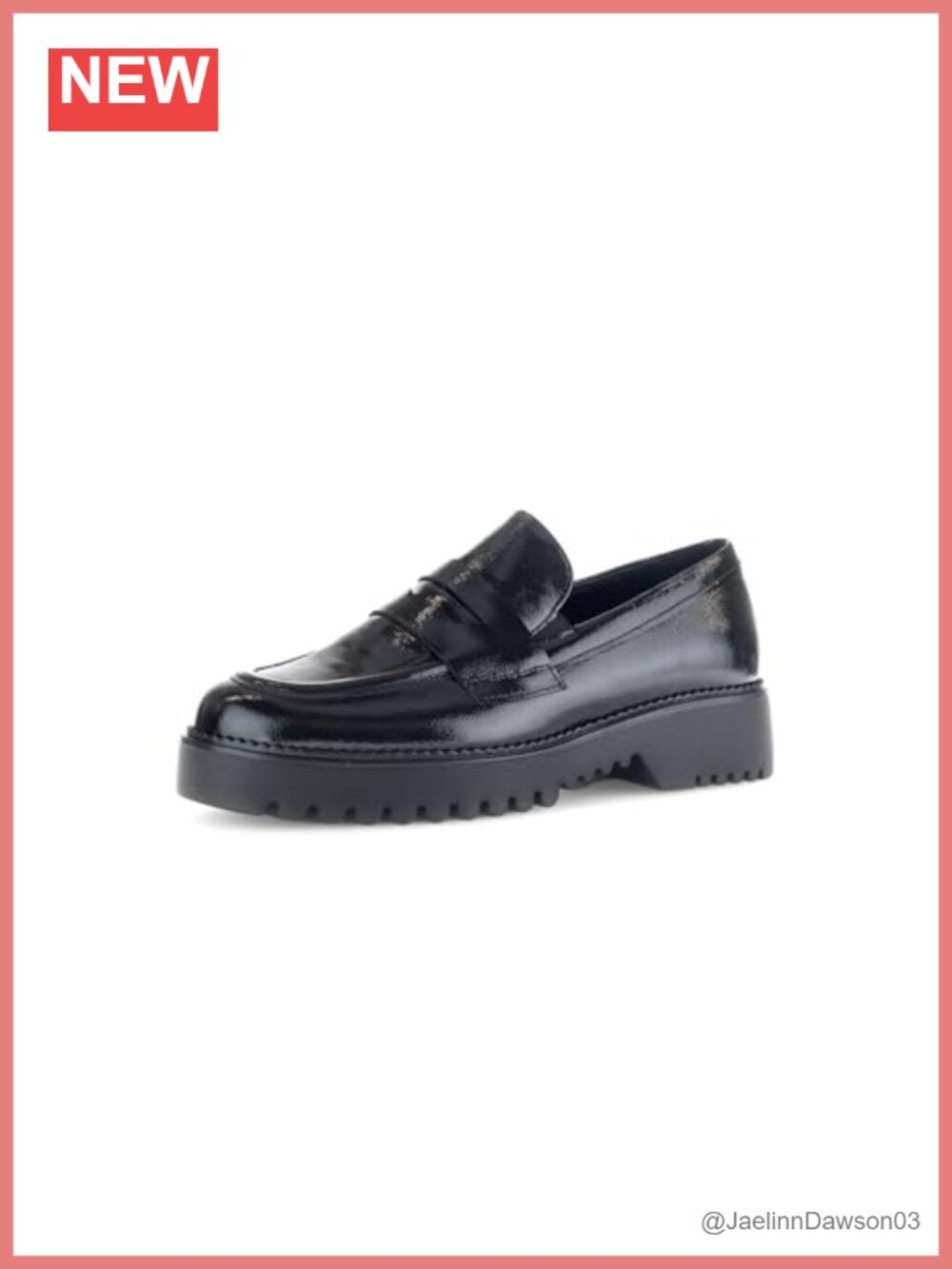 Patent Leather Loafer Block Heel Slip-On